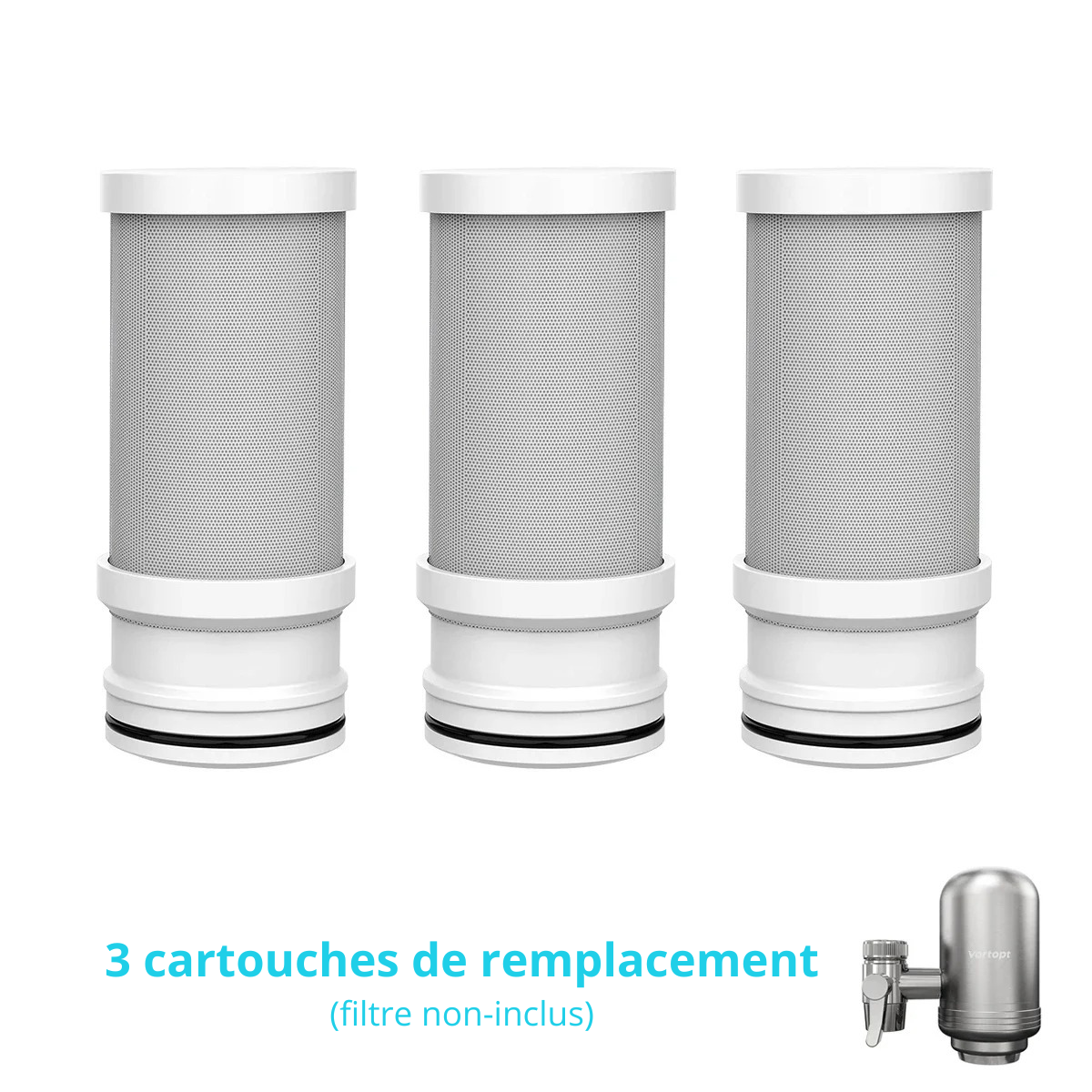 3 cartouches de rechange pour filtre Purifiqua